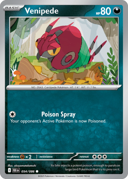 Venipede Reverse - Black Bolt