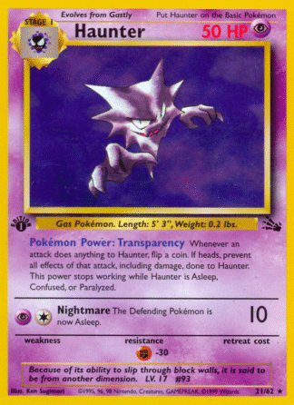 Haunter - 1st Edition Fossil