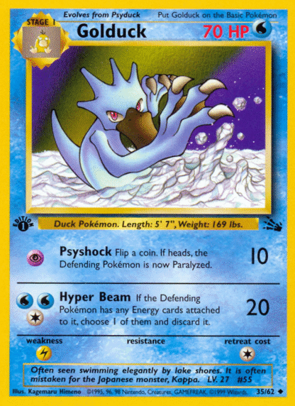 Golduck - Fossil