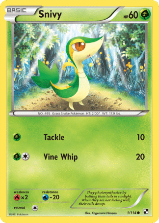 Snivy Reverse - Black & White