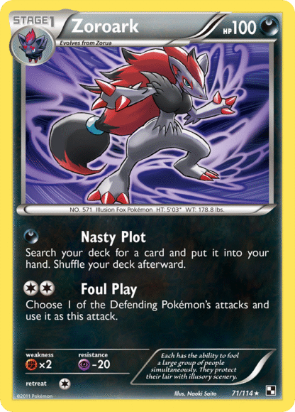 Zoroark Reverse - Black & White