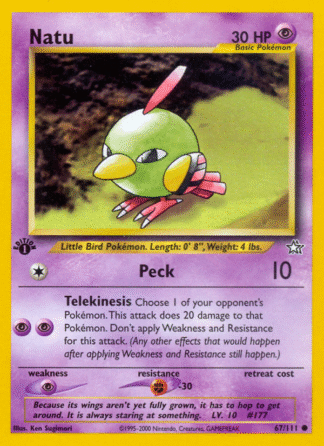 Natu - 1st Edition Neo Genesis
