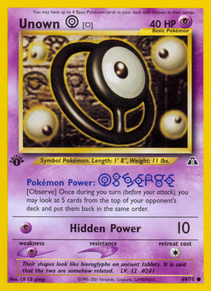 Unown [O] - 1st Edition Neo Discovery