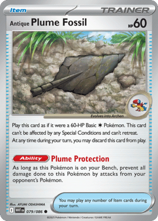 Antique Plume Fossil Reverse - White Flare