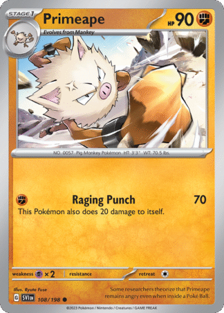 Primeape Reverse - Scarlet & Violet