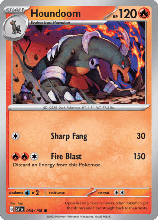Houndoom Reverse - Scarlet & Violet