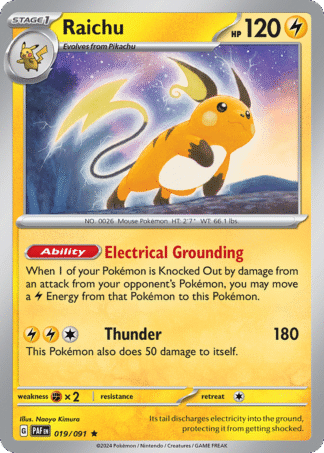 Raichu Reverse - Paldean Fates
