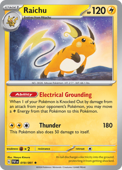 Raichu Reverse - Paldean Fates