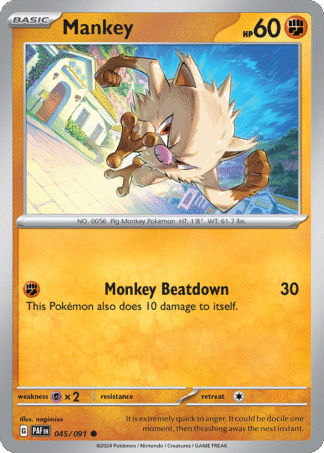 Mankey Reverse - Paldean Fates