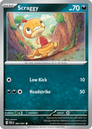 Scraggy Reverse - Paldean Fates