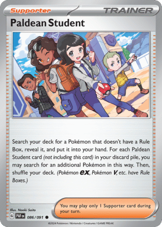 Paldean Student Reverse - Paldean Fates