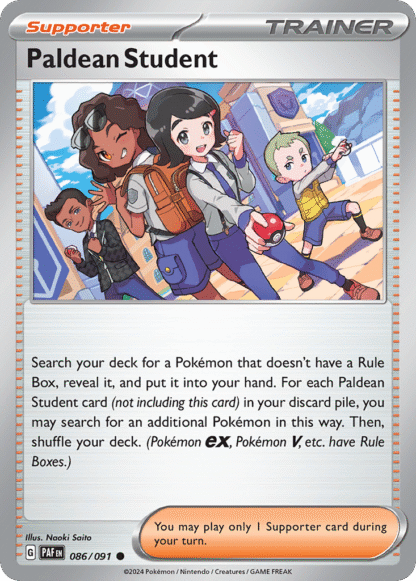Paldean Student Reverse - Paldean Fates