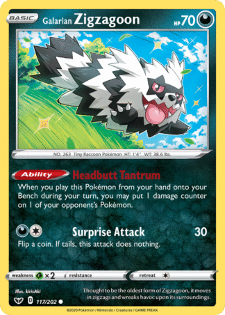 Galarian Zigzagoon Reverse - Sword & Shield