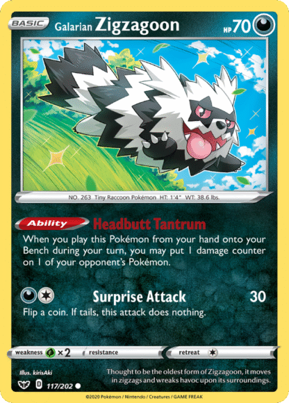 Galarian Zigzagoon Reverse - Sword & Shield