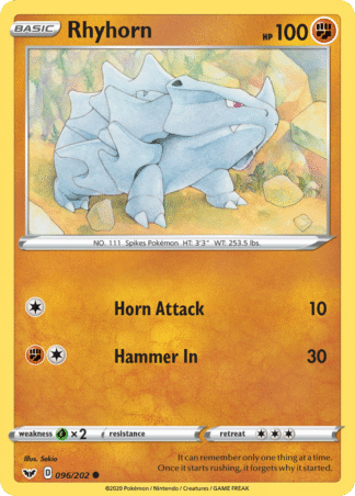 Rhyhorn Reverse - Sword & Shield