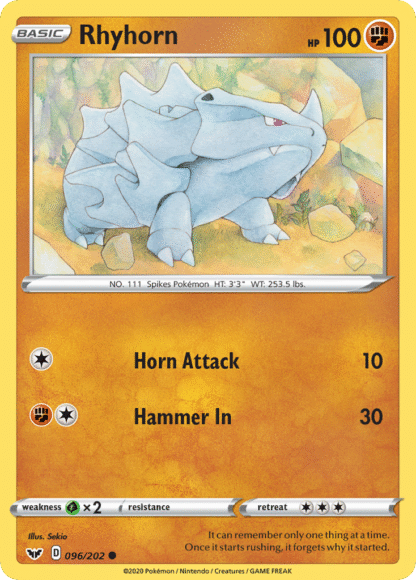 Rhyhorn Reverse - Sword & Shield