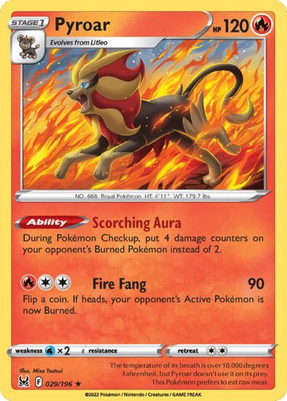 Pyroar Reverse - Lost Origin