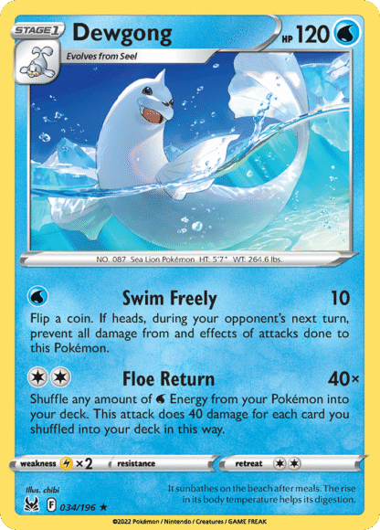 Dewgong Reverse - Lost Origin
