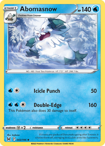 Abomasnow Reverse - Lost Origin