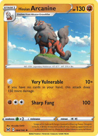 Hisuian Arcanine Reverse - Lost Origin