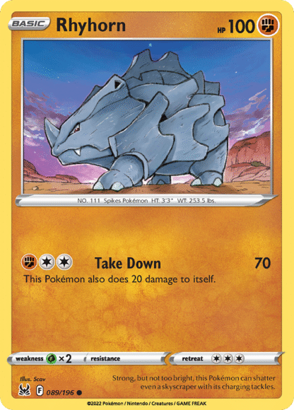 Rhyhorn Reverse - Lost Origin