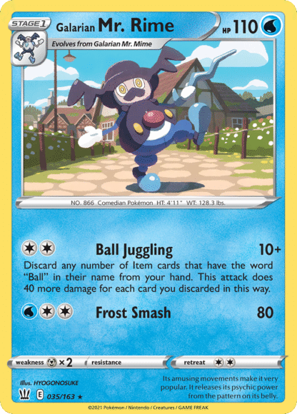 Galarian Mr. Rime Reverse - Battle Styles