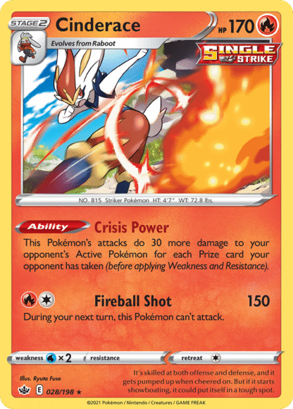 Cinderace Reverse - Chilling Reign