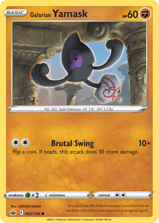Galarian Yamask Reverse - Chilling Reign