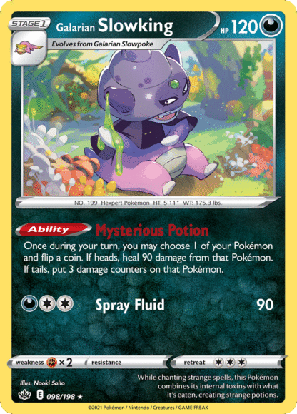 Galarian Slowking Reverse - Chilling Reign