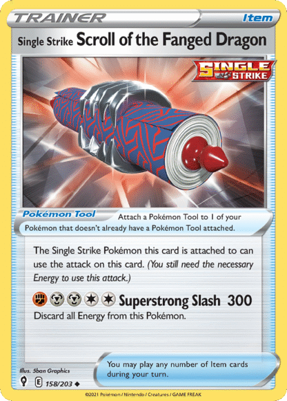 Single Strike Scroll of the Fanged Dragon Reverse - Evolving Skies