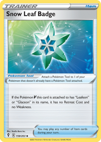 Snow Leaf Badge Reverse - Evolving Skies