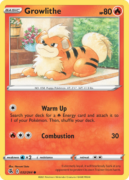 Growlithe Reverse - Fusion Strike