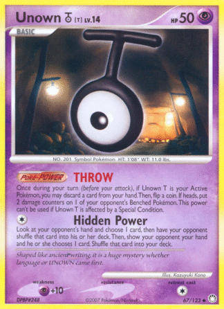 Unown [T] Reverse - Mysterious Treasures