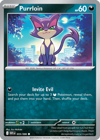 Purrloin Poke Ball - White Flare