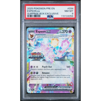 Espeon ex - Prismatic Stamp Promo - PSA 8
