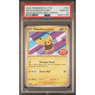 Pikachu Berkemeja Batik - Indonesia Journey Promo - PSA 10