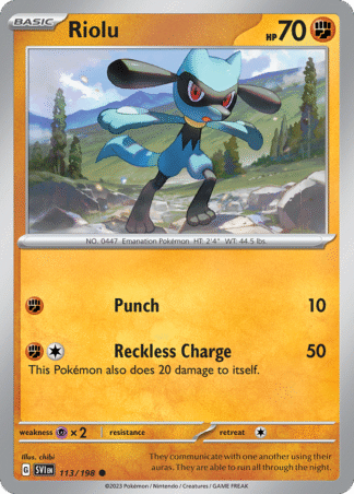 Riolu Reverse - Scarlet & Violet