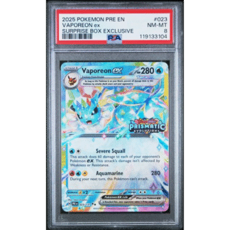Vaporeon ex - Prismatic Stamp Promo - PSA 8