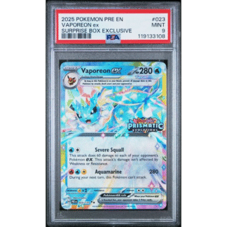 Vaporeon ex - Prismatic Stamp Promo - PSA 9
