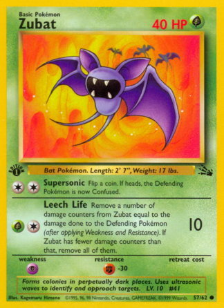 Zubat - 1st Edition Fossil