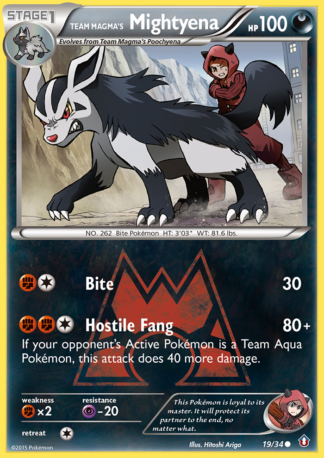 Team Magma's Mightyena - Double Crisis
