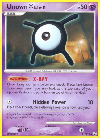 Unown [X] Reverse - Secret Wonders