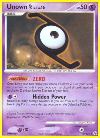 Unown [Z] Reverse - Secret Wonders