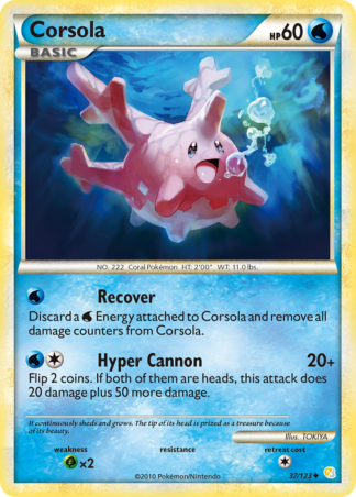 Corsola Reverse - HeartGold & SoulSilver