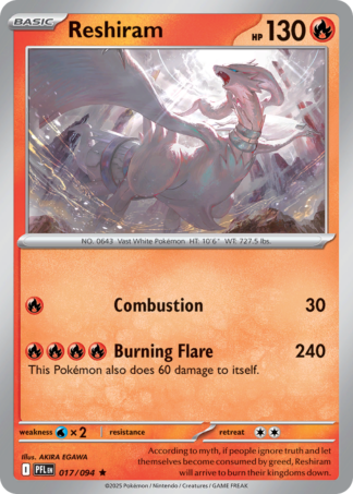 Reshiram Reverse - Phantasmal Flames