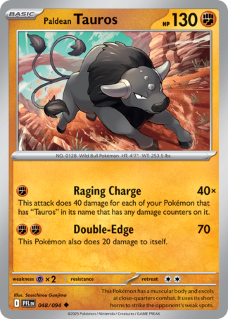Paldean Tauros Reverse - Phantasmal Flames