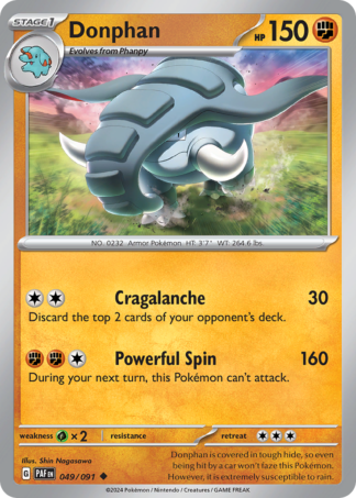 Donphan Reverse - Paldean Fates