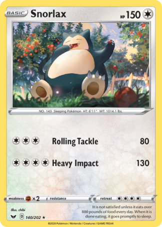 Snorlax Reverse - Sword & Shield