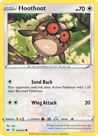 Hoothoot Reverse - Sword & Shield